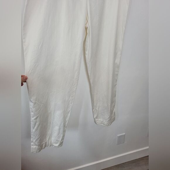*Flawed* Vintage Giorgio Armani Le Collezioni White Dress Pants High Waist 14 - Picture 12 of 12